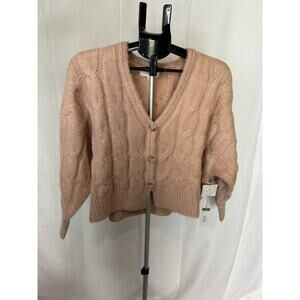 Lucca Women’s Button Up Sweater Peach/pink Size L - New With Tags. NWT